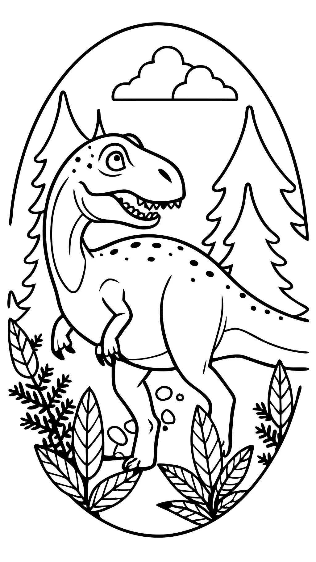 Página para colorear de Yangchuanosaurus